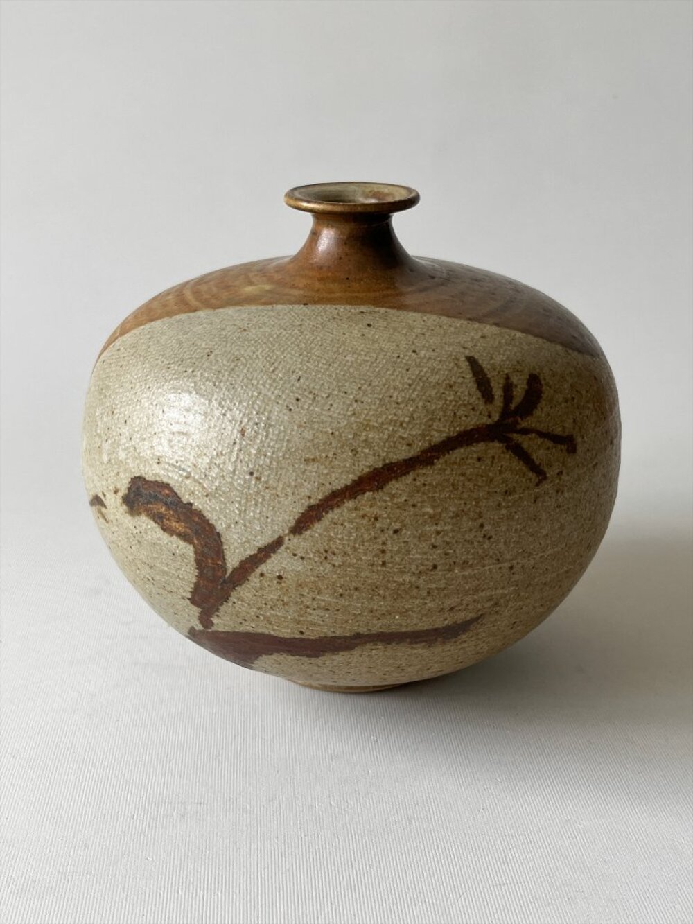 Vintage Studio Pottery Kasama Style Bud Vase Signed Wabi Sabi Stoneware